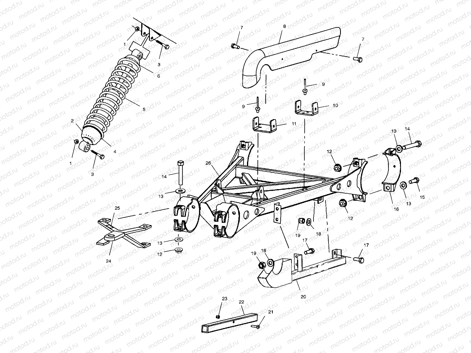SWING ARM WELDMENT (REAR) - A02CL50AA/DA (4967986798C02) | SWING ARM WELDMENT (REAR) - A02CL50AA/DA (4967986798C02)