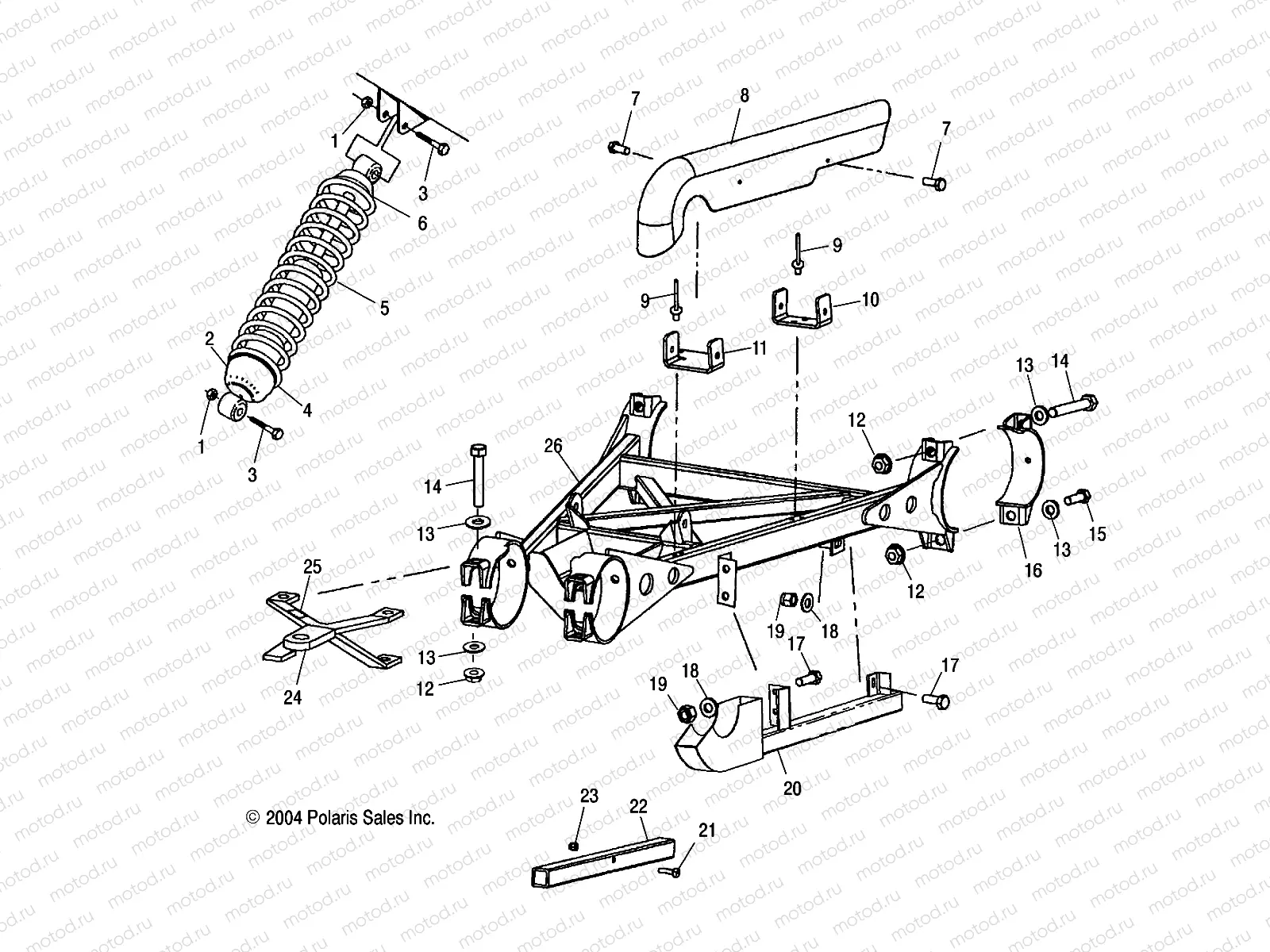 SWING ARM WELDMENT (REAR) - A05CL50AA (4995019501C02) | SWING ARM WELDMENT (REAR) - A05CL50AA (4995019501C02)