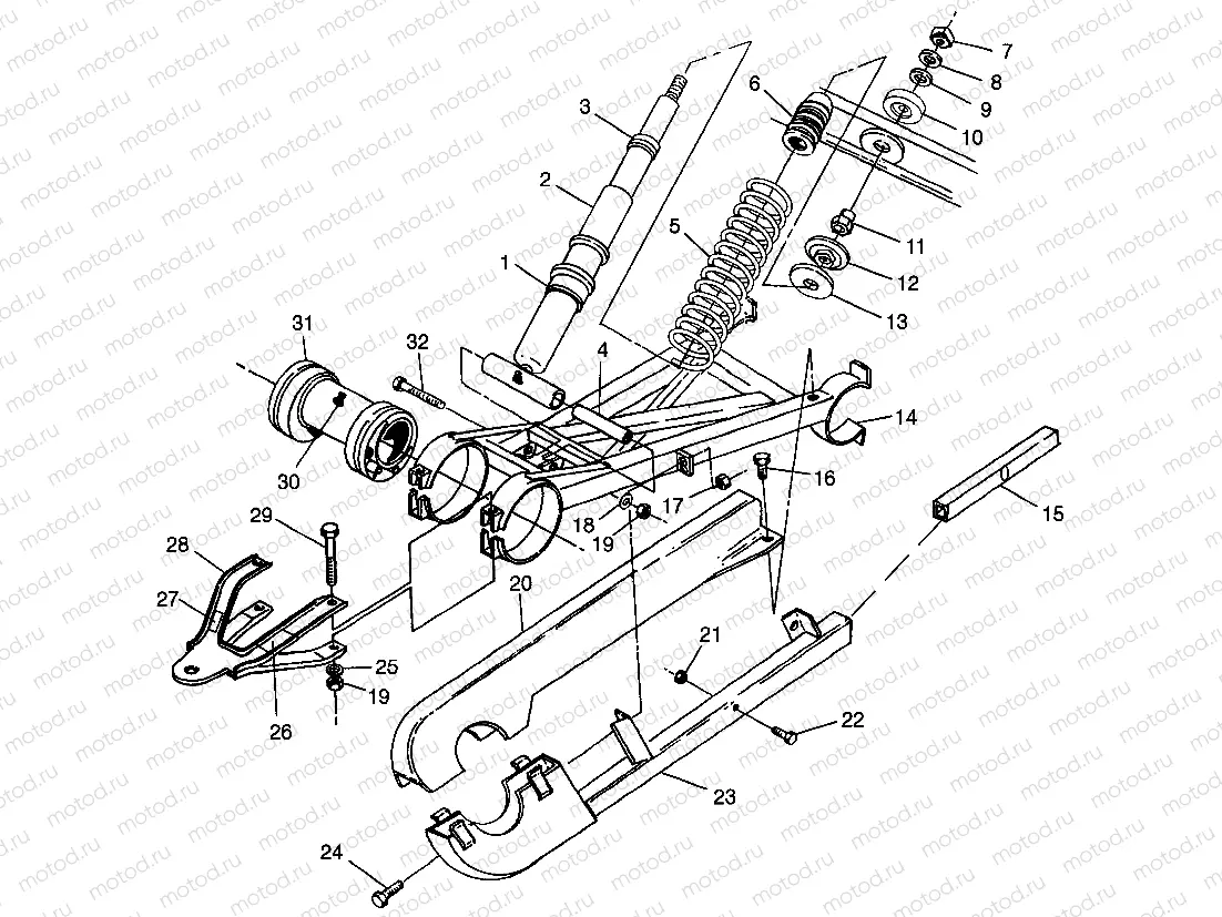 SWING ARM WELDMENT (REAR) BIG BOSS 6X6 400L W97AE38A (4940814081C014) | SWING ARM WELDMENT (REAR) BIG BOSS 6X6 400L W97AE38A (4940814081C014)