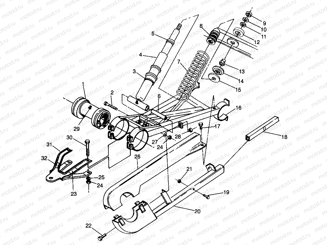 SWING ARM WELDMENT (REAR) Magnum 6X6 W968744 and Magnum 6X6 Swedish S968744 (4936073607D002) | SWING ARM WELDMENT (REAR) Magnum 6X6 W968744 and Magnum 6X6 Swedish S968744 (4936073607D002)