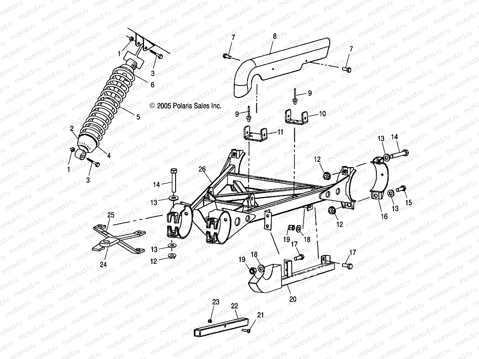 SWING ARM WELDMENT | SWING ARM WELDMENT, REAR - A06CL50AA (4999201649920164C02)