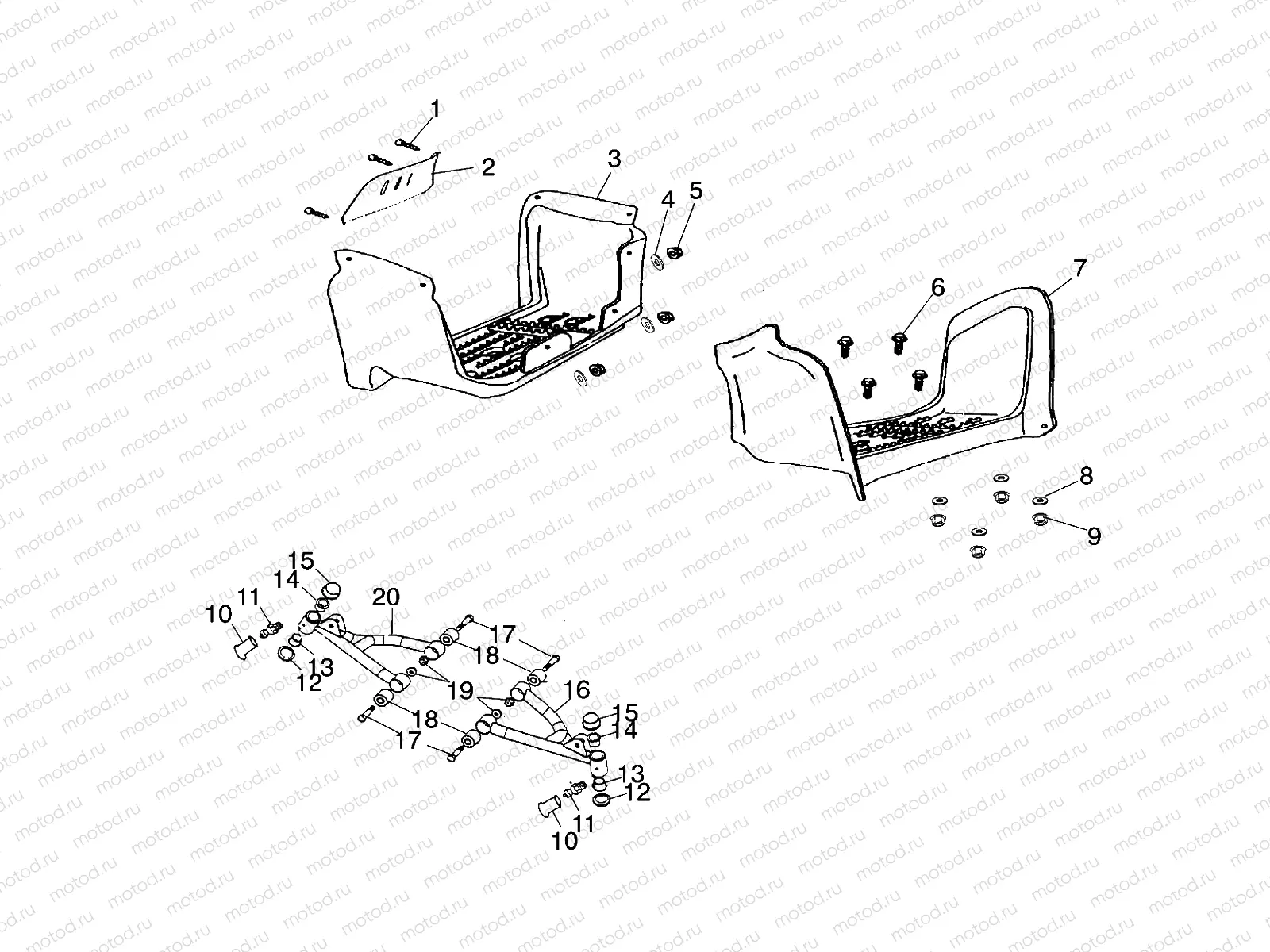 SWING ARM/FOOTREST - A02FA09CA/CB/CC (4970887088B03) | SWING ARM/FOOTREST - A02FA09CA/CB/CC (4970887088B03)