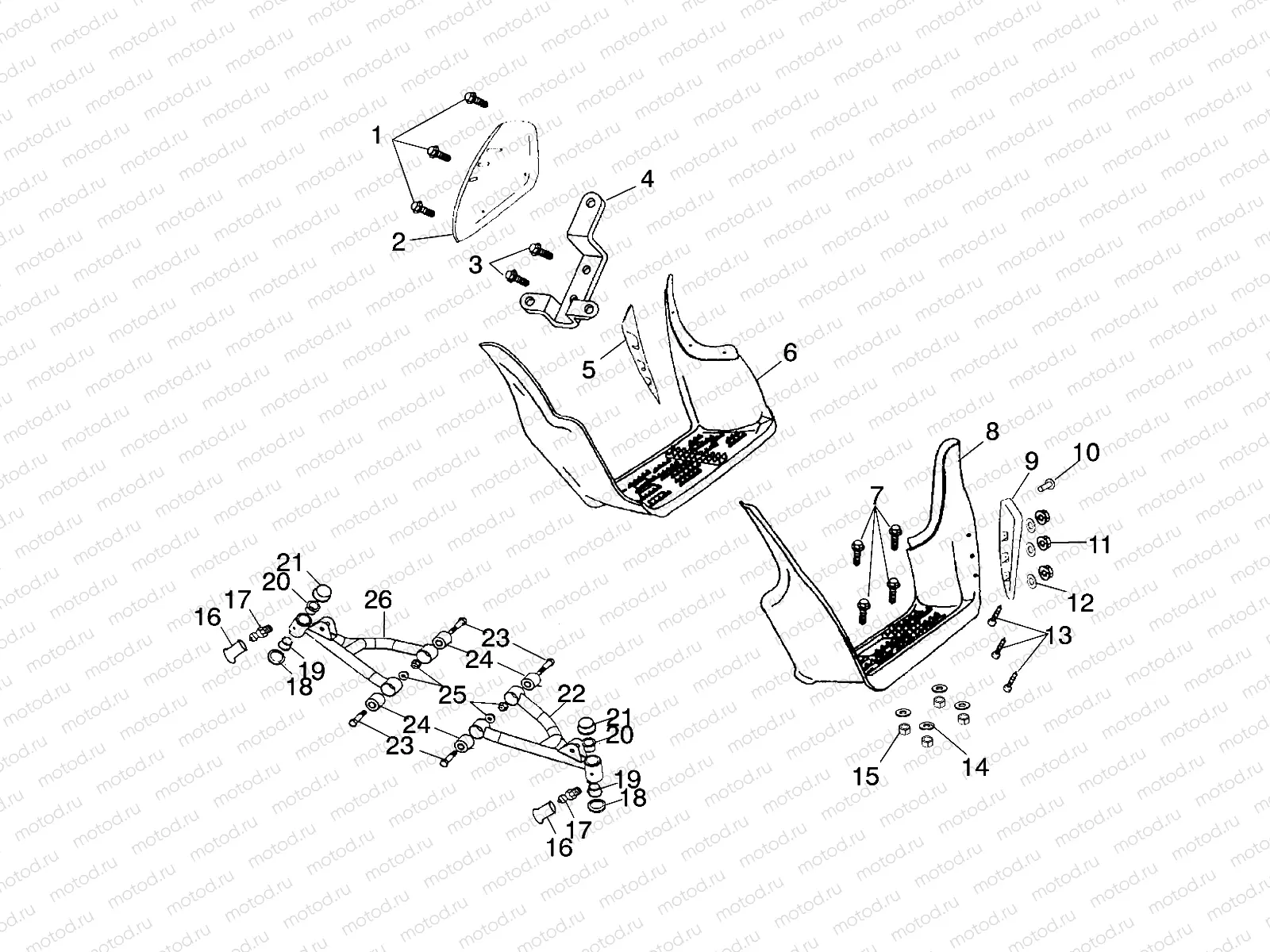 SWING ARM/FOOTREST - A03EA09CA (4978807880B03) | SWING ARM/FOOTREST - A03EA09CA (4978807880B03)