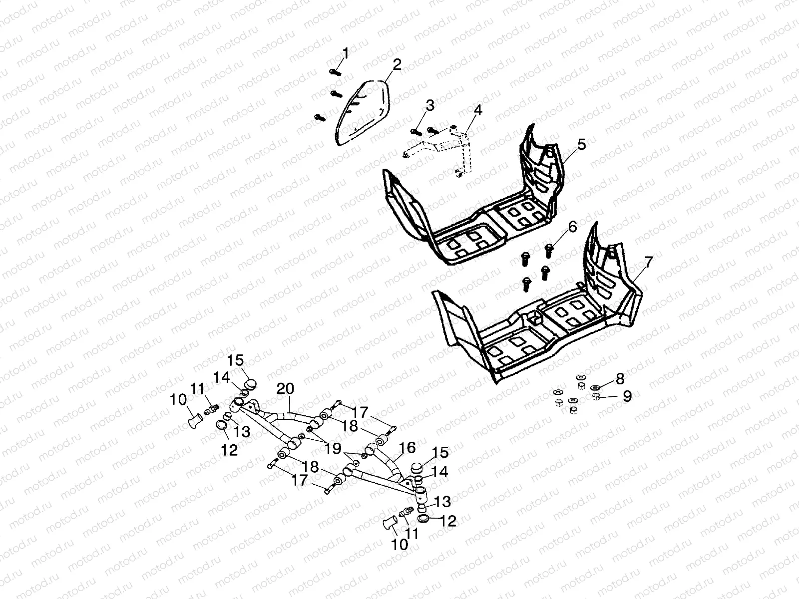 SWING ARM/FOOTREST - A03KA09CA/CB (4983138313B03) | SWING ARM/FOOTREST - A03KA09CA/CB (4983138313B03)