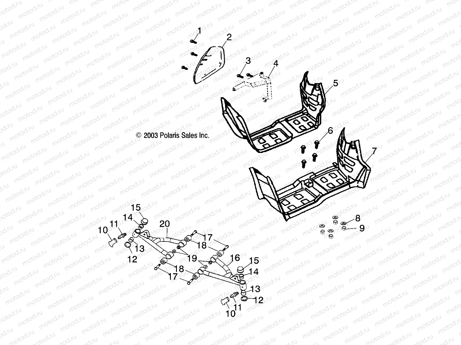 SWING ARM/FOOTREST - A04KA09CA/CB (4991329132B03) | SWING ARM/FOOTREST - A04KA09CA/CB (4991329132B03)
