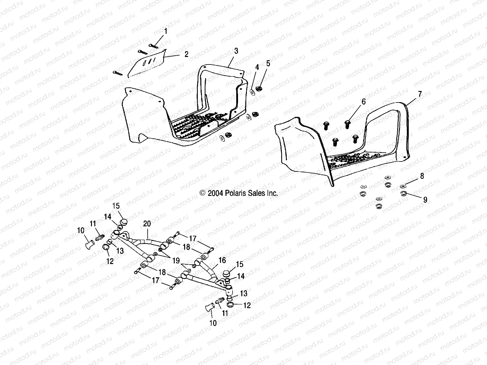 SWING ARM/FOOTREST - A05FA09CA/CB/CC (4995069506B04) | SWING ARM/FOOTREST - A05FA09CA/CB/CC (4995069506B04)