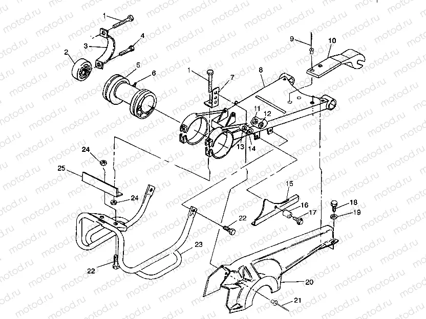 SWING ARM/GUARD MOUNTING 6X6 250 W938727 (4924092409029A) | SWING ARM/GUARD MOUNTING 6X6 250 W938727 (4924092409029A)