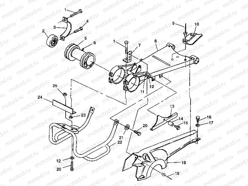 SWING ARM/GUARD MOUNTING 6X6 350L S938739 (4924362436029A) | SWING ARM/GUARD MOUNTING 6X6 350L S938739 (4924362436029A)