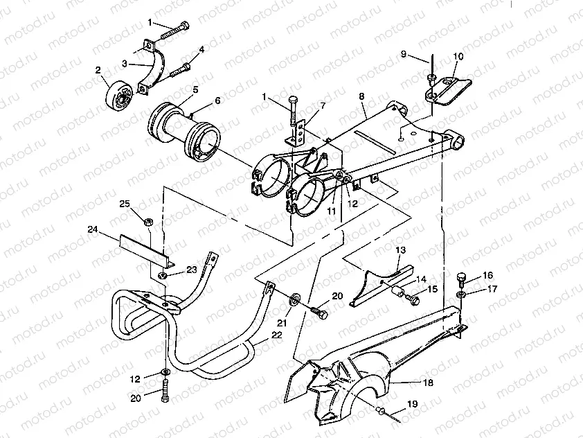 SWING ARM/GUARD MOUNTING 6X6 350L W938739 (4924062406029A) | SWING ARM/GUARD MOUNTING 6X6 350L W938739 (4924062406029A)