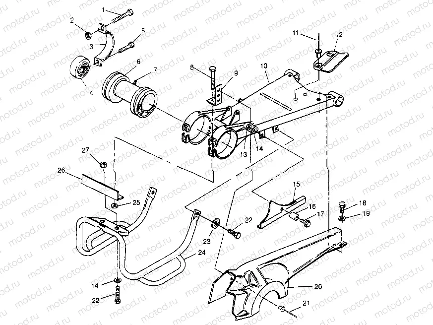 SWING ARM/GUARD MOUNTING 6x6 400L W948740 (4926802680C005) | SWING ARM/GUARD MOUNTING 6x6 400L W948740 (4926802680C005)