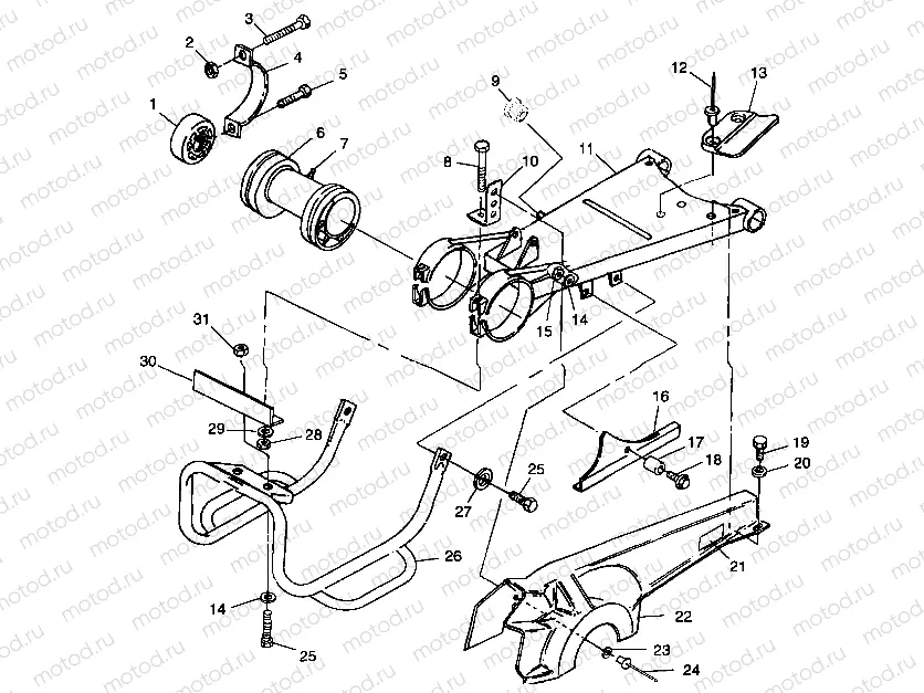 SWING ARM/GUARD MOUNTING - A99AE50DA (4949204920c007) | SWING ARM/GUARD MOUNTING - A99AE50DA (4949204920c007)
