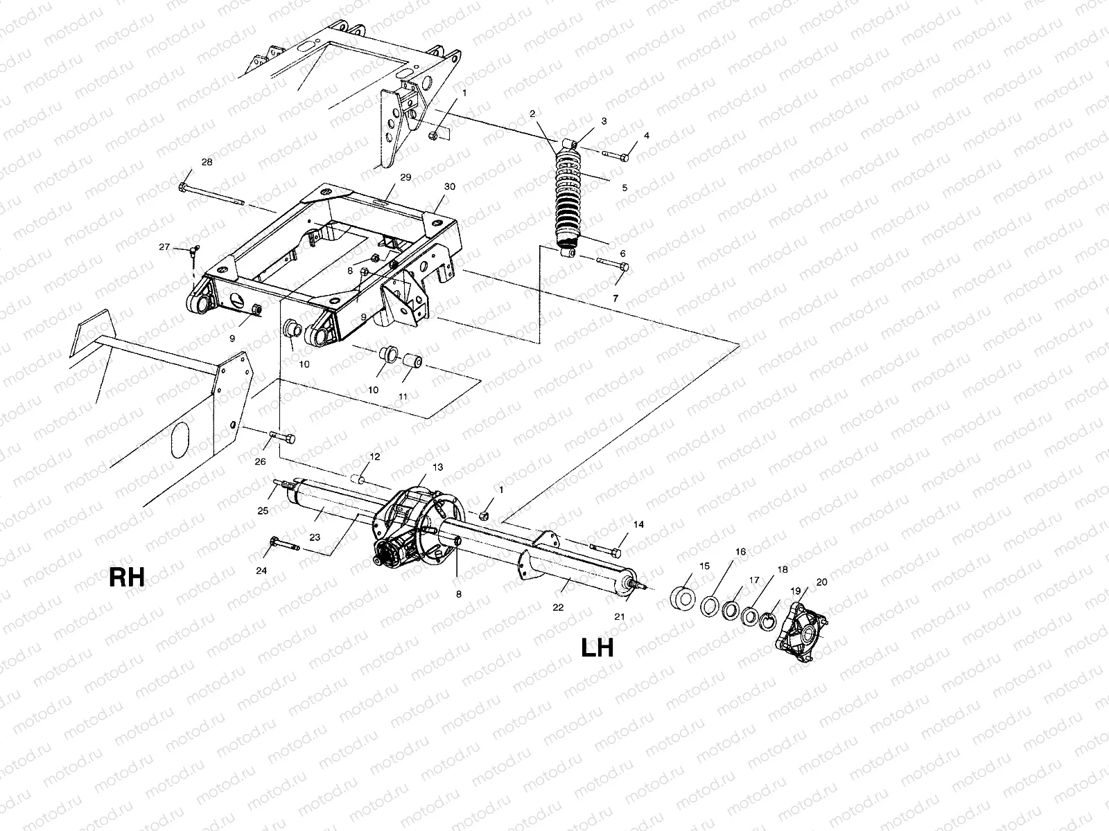 SWING ARM/REAR SHOCK - A99RF50AA (4946494649C011) | SWING ARM/REAR SHOCK - A99RF50AA (4946494649C011)