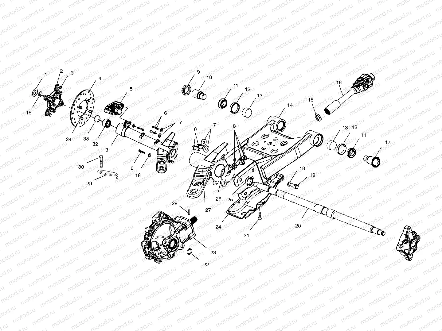 SWING ARM/REAR/GEARCASE MOUNTING - A03CB32AA/FC (4975157515C07) | SWING ARM/REAR/GEARCASE MOUNTING - A03CB32AA/FC (4975157515C07)