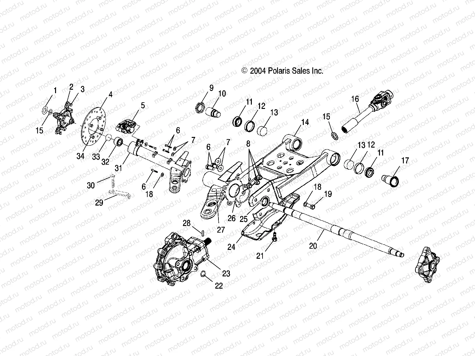SWING ARM/REAR/GEARCASE MOUNTING - A05CB32AA (4994889488C07) | SWING ARM/REAR/GEARCASE MOUNTING - A05CB32AA (4994889488C07)