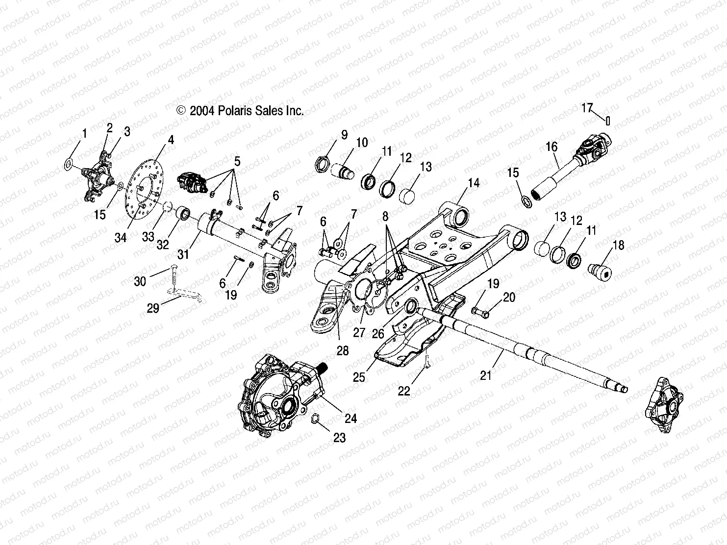 SWING ARM/REAR/GEARCASE MOUNTING - A05CD32AA/AB/AC (4994909490C11) | SWING ARM/REAR/GEARCASE MOUNTING - A05CD32AA/AB/AC (4994909490C11)