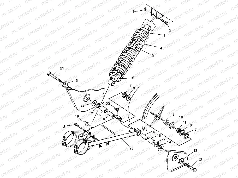 SWING ARM/SHOCK MOUNTING 6x6 400L W948740 (4926802680C004) | SWING ARM/SHOCK MOUNTING 6x6 400L W948740 (4926802680C004)