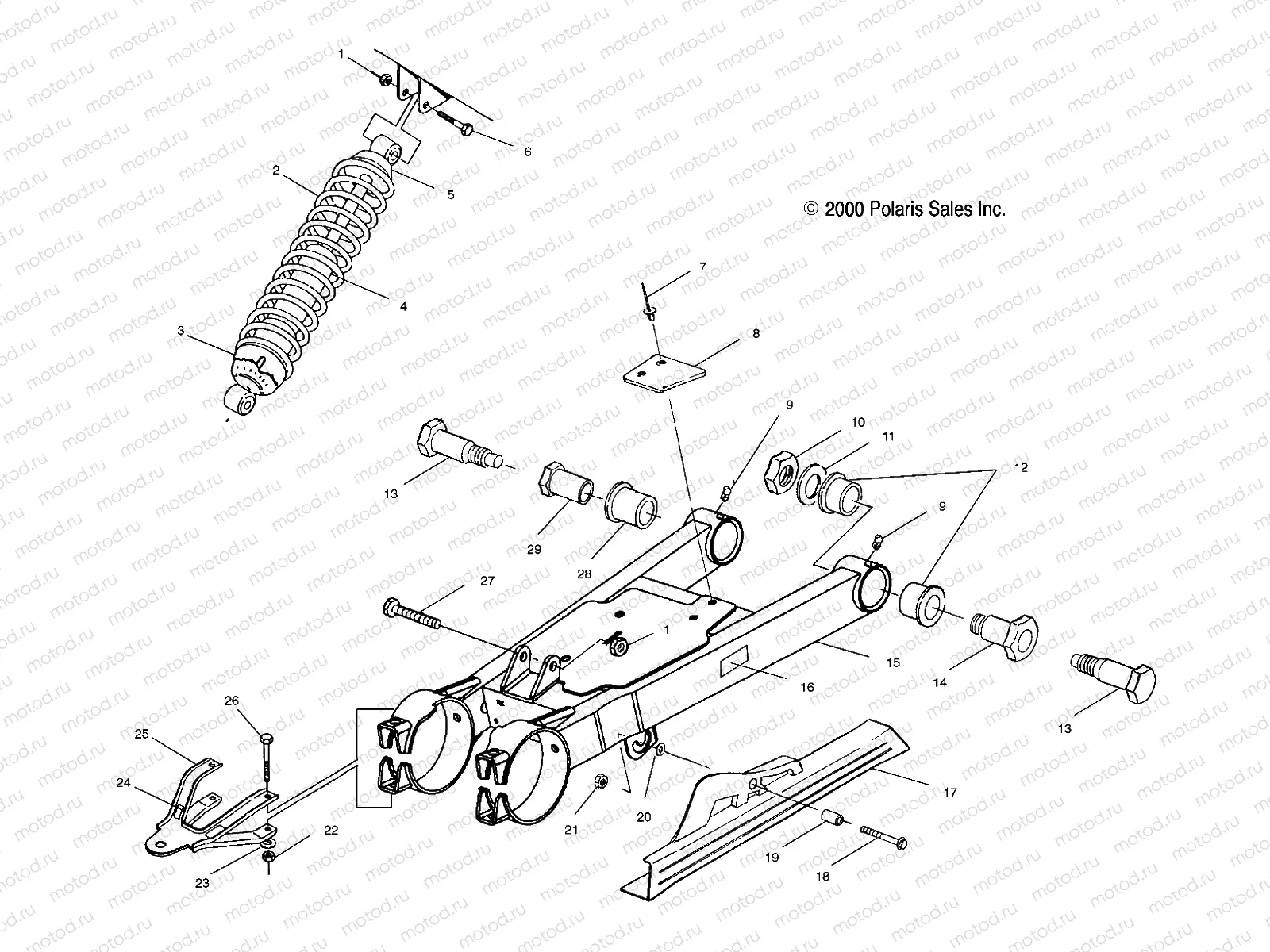 SWING ARM/SHOCK MOUNTING - A00AA32AA (4949914991B011) | SWING ARM/SHOCK MOUNTING - A00AA32AA (4949914991B011)