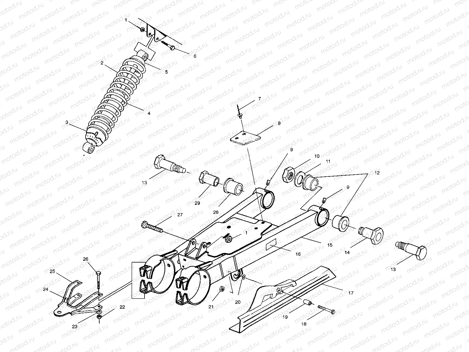 SWING ARM/SHOCK MOUNTING - A00AA32AB (4960076007B011) | SWING ARM/SHOCK MOUNTING - A00AA32AB (4960076007B011)