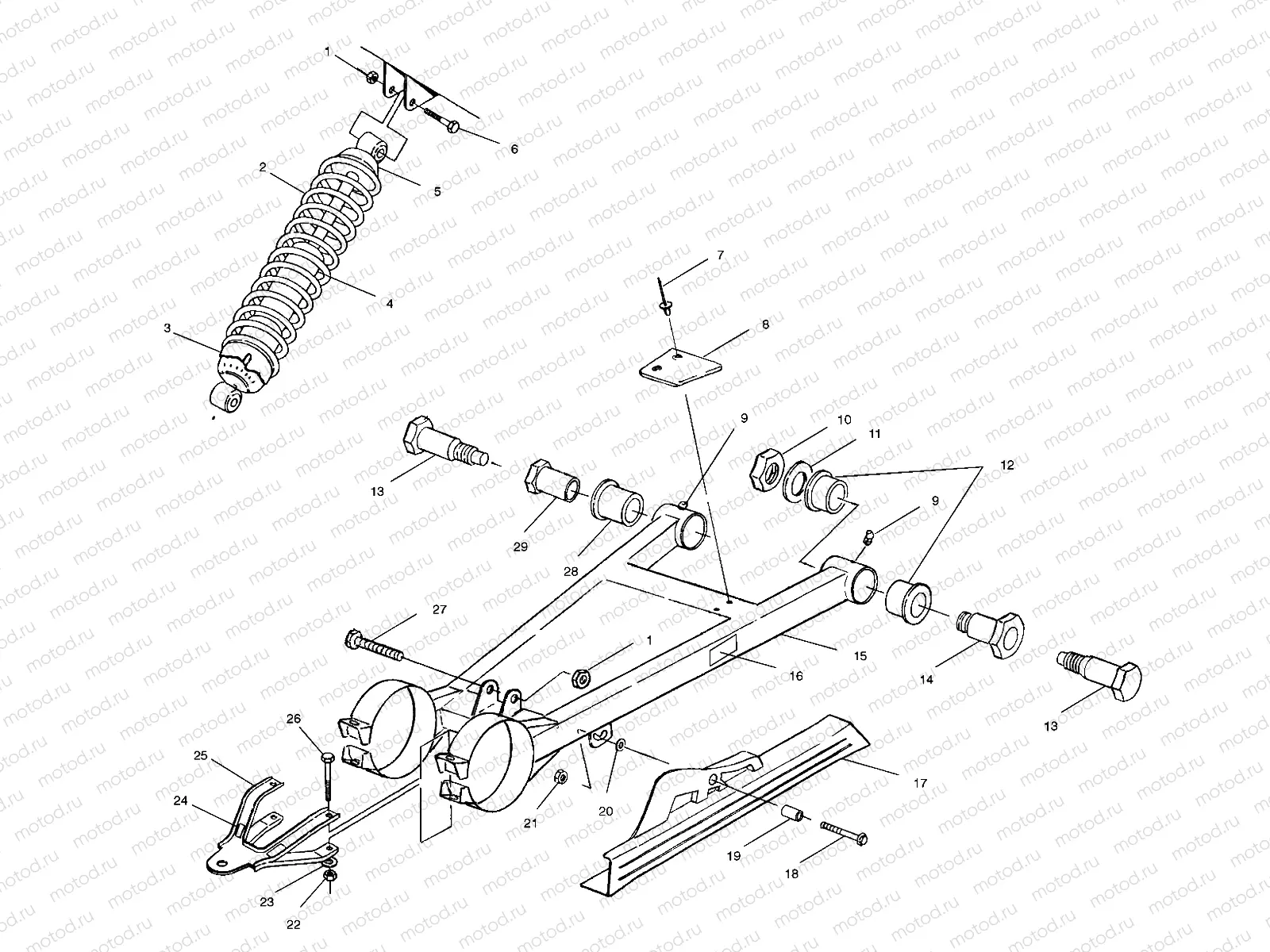 SWING ARM/SHOCK MOUNTING - A00AG25CA (4954865486B011) | SWING ARM/SHOCK MOUNTING - A00AG25CA (4954865486B011)