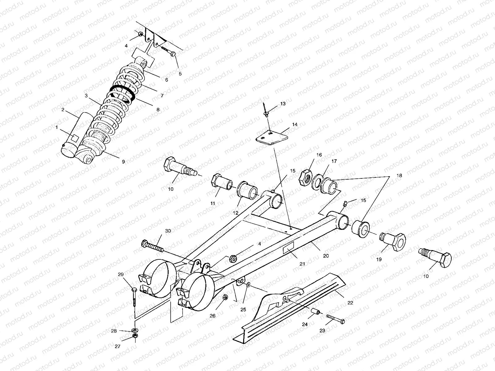 SWING ARM/SHOCK MOUNTING - A00BA38CA (4954835483C005) | SWING ARM/SHOCK MOUNTING - A00BA38CA (4954835483C005)