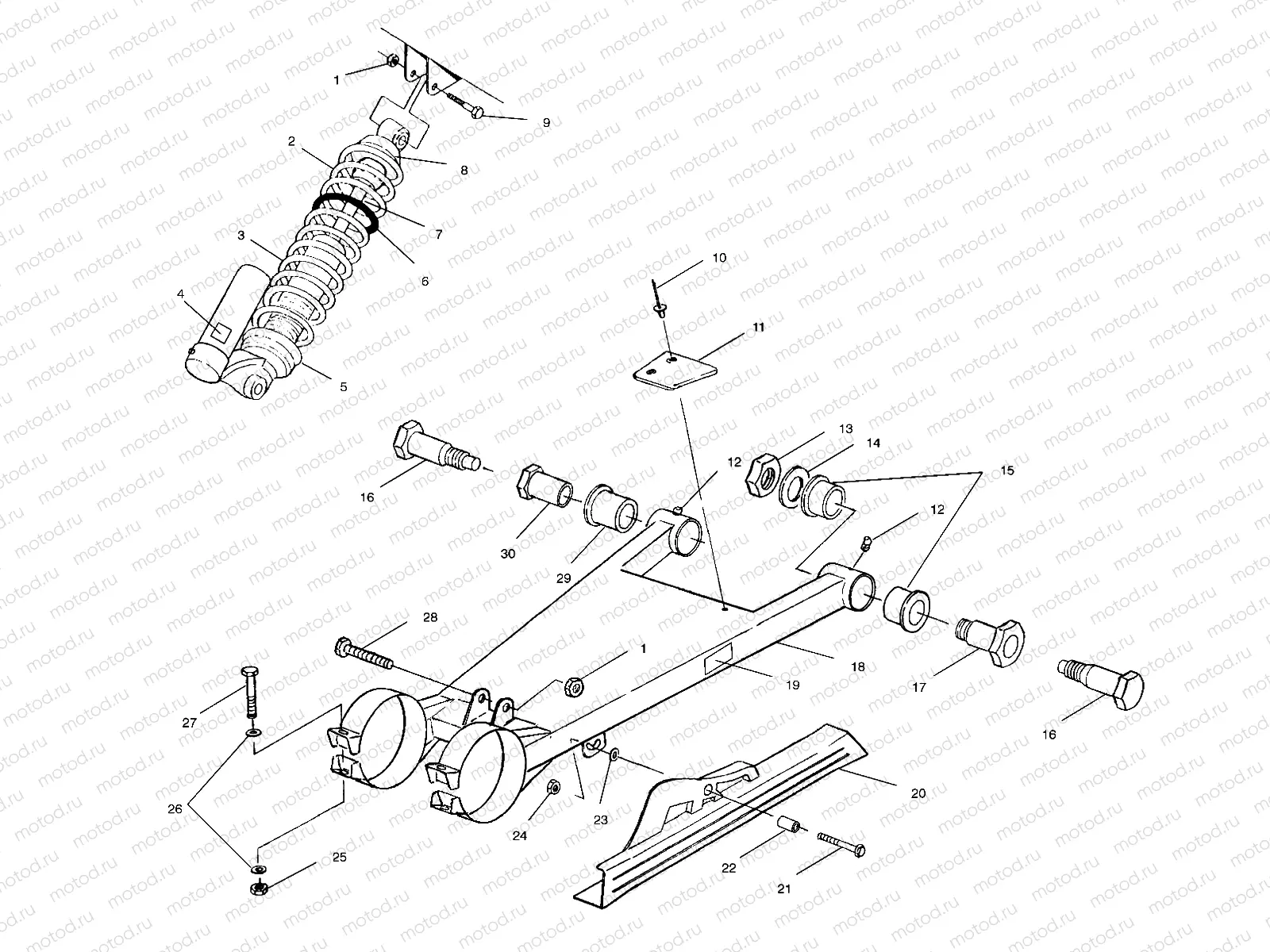 SWING ARM/SHOCK MOUNTING - A00BG38CA (4954845484C008) | SWING ARM/SHOCK MOUNTING - A00BG38CA (4954845484C008)