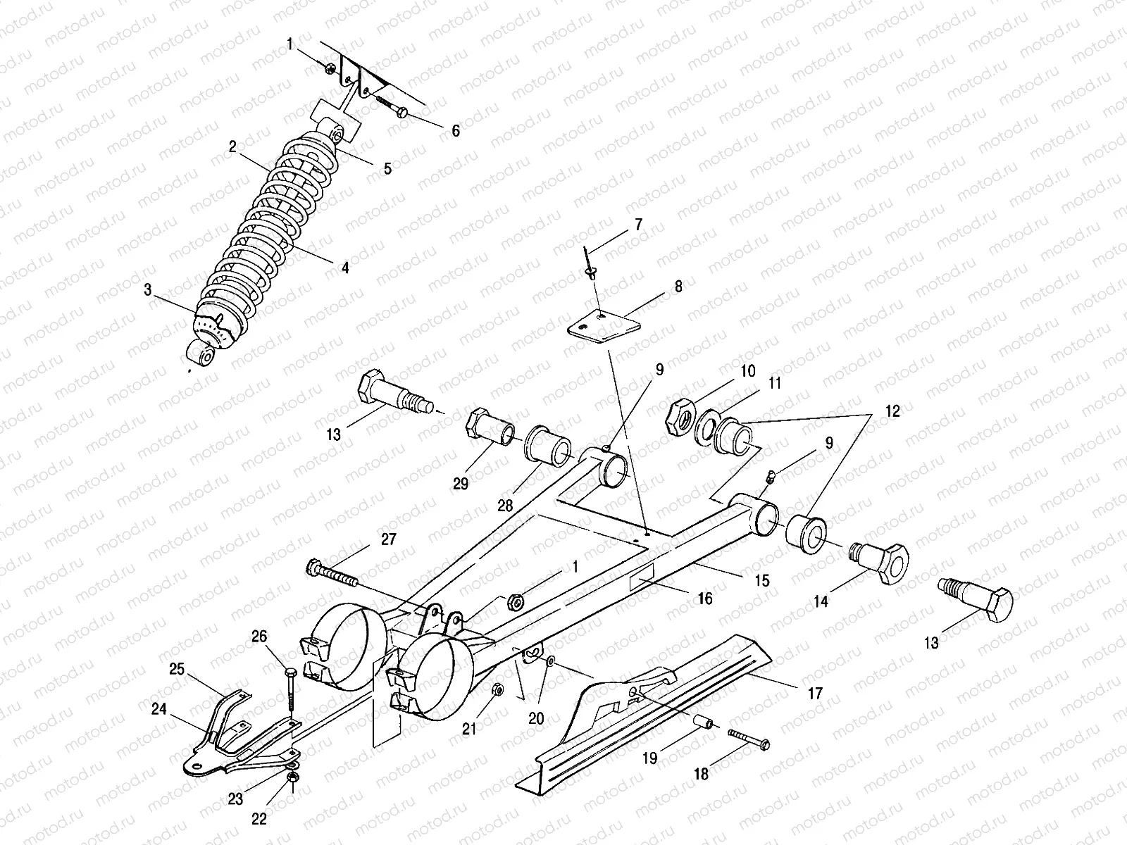 SWING ARM/SHOCK MOUNTING - A00CG38CA (4954875487C001) | SWING ARM/SHOCK MOUNTING - A00CG38CA (4954875487C001)