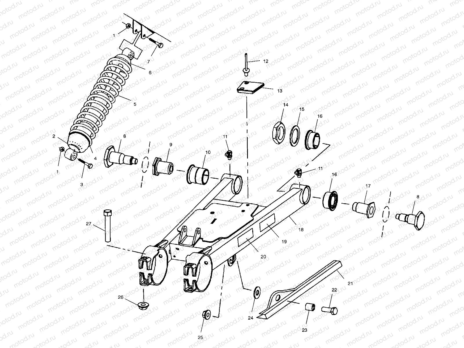 SWING ARM/SHOCK MOUNTING - A00CL50AA (4954815481C001) | SWING ARM/SHOCK MOUNTING - A00CL50AA (4954815481C001)