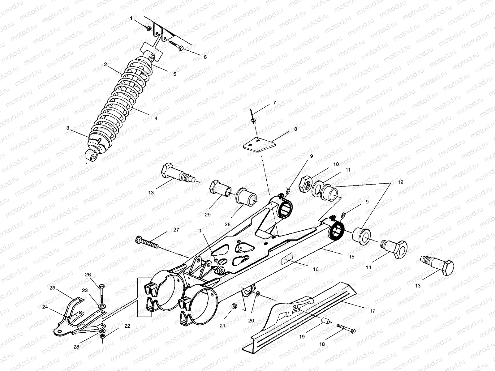 SWING ARM/SHOCK MOUNTING - A01AA32AA (4963816381B011) | SWING ARM/SHOCK MOUNTING - A01AA32AA (4963816381B011)