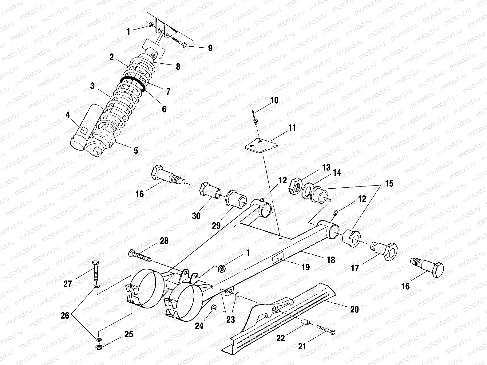 SWING ARM/SHOCK MOUNTING - A03BA38CA (4982568256B03) | SWING ARM/SHOCK MOUNTING - A03BA38CA (4982568256B03)
