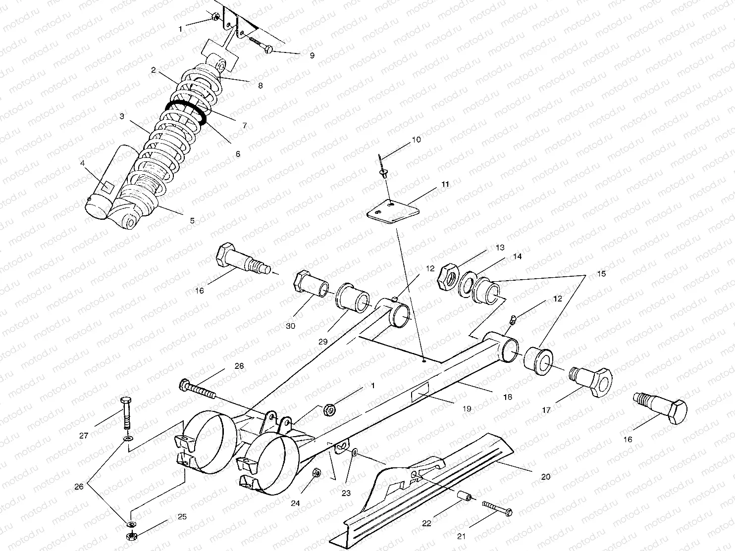SWING ARM/SHOCK MOUNTING - A03BG50AA (4975117511C07) | SWING ARM/SHOCK MOUNTING - A03BG50AA (4975117511C07)