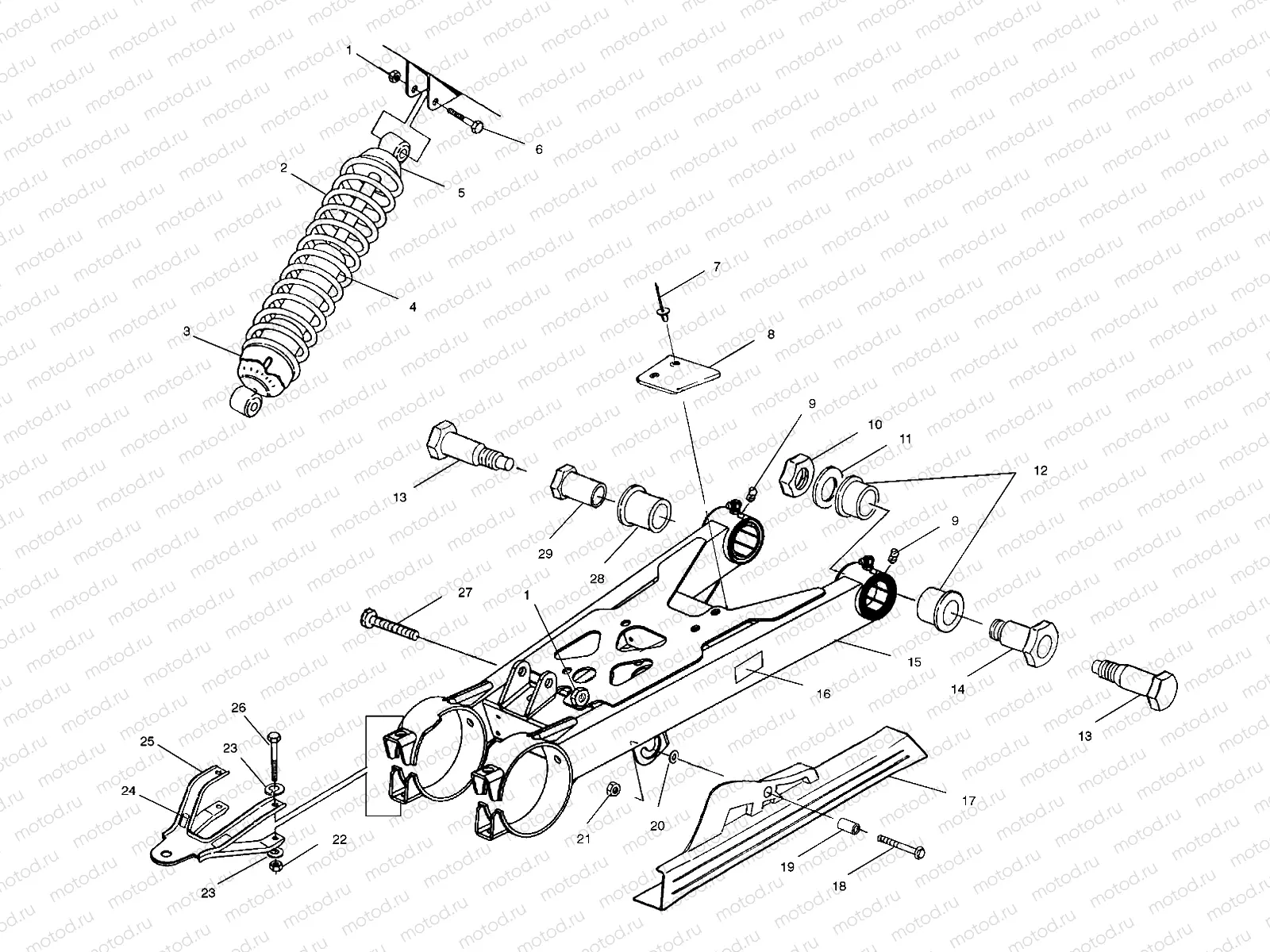 SWING ARM/SHOCK MOUNTING - A03CA32AA (4978627862B11) | SWING ARM/SHOCK MOUNTING - A03CA32AA (4978627862B11)