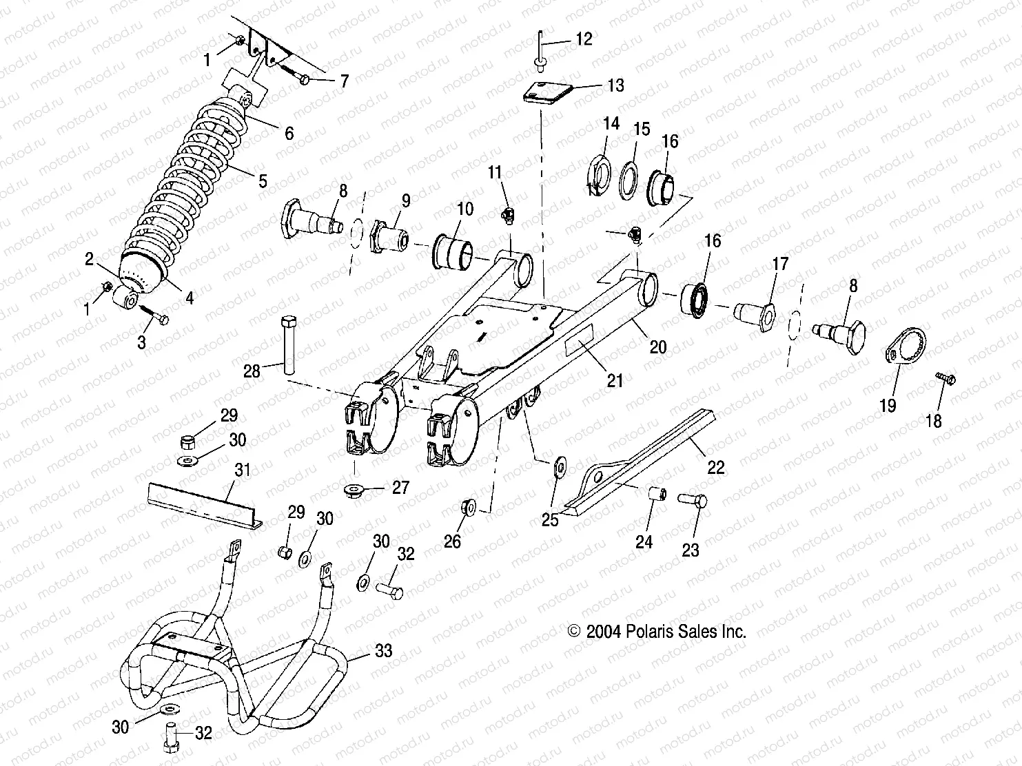 SWING ARM/SHOCK MOUNTING - A05CL50AA (4995019501B13) | SWING ARM/SHOCK MOUNTING - A05CL50AA (4995019501B13)