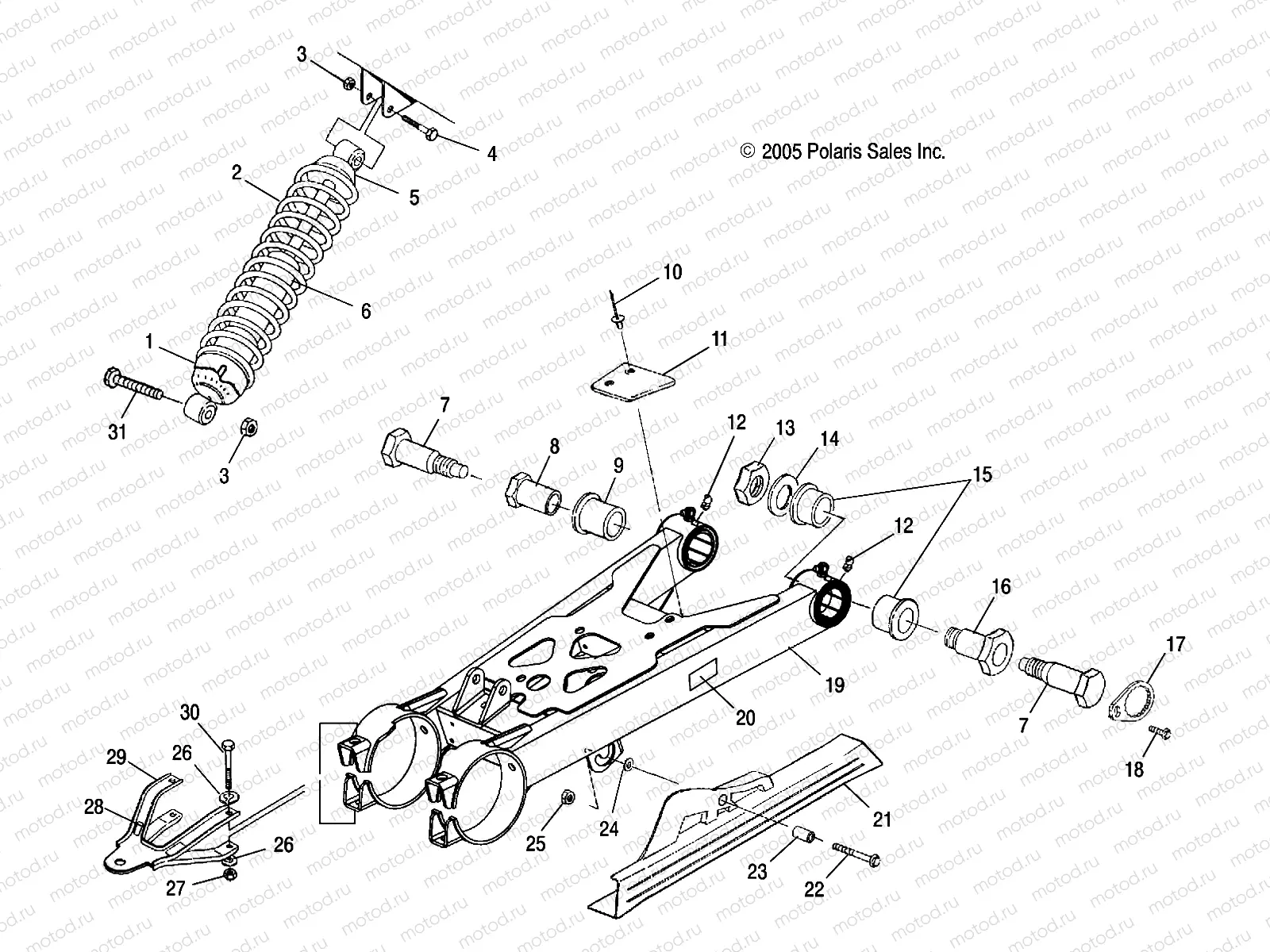 SWING ARM/SHOCK MOUNTING - A06CA32AA/AB (4999202939920293B10) | SWING ARM/SHOCK MOUNTING - A06CA32AA/AB (4999202939920293B10)