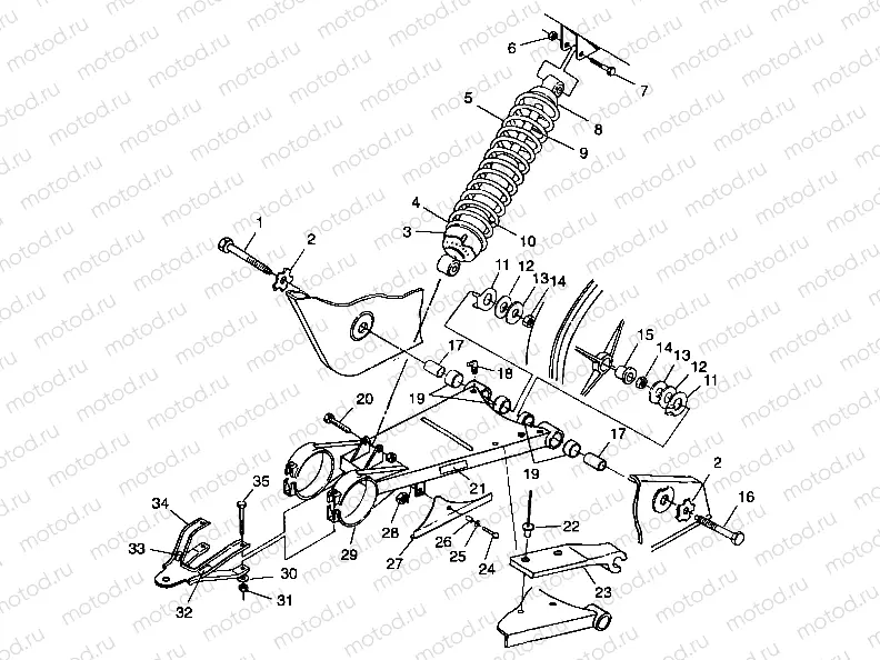 SWING ARM/SHOCK MOUNTING - A99AA25CA (4949594959b009) | SWING ARM/SHOCK MOUNTING - A99AA25CA (4949594959b009)