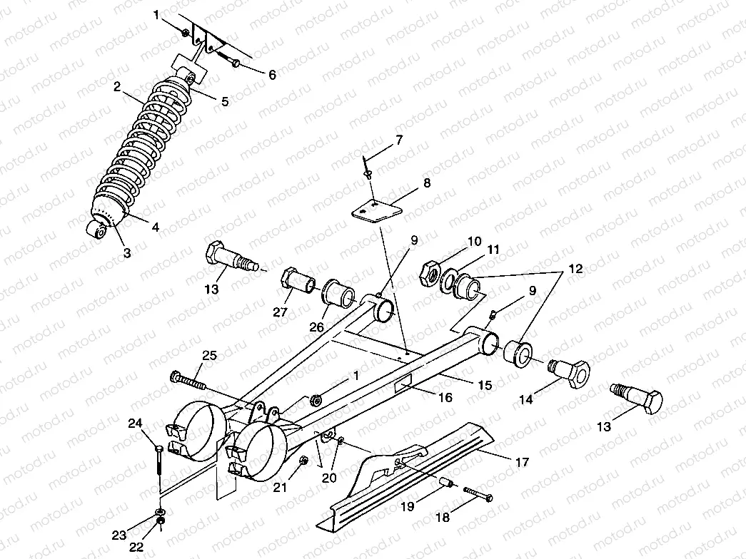 SWING ARM/SHOCK MOUNTING - A99BA38CA (4949534953b010) | SWING ARM/SHOCK MOUNTING - A99BA38CA (4949534953b010)
