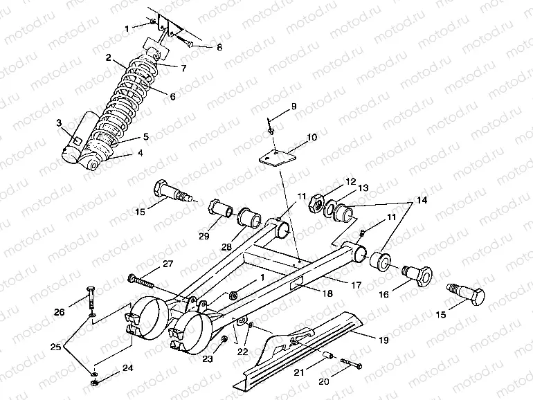 SWING ARM/SHOCK MOUNTING - A99BG38CA (4949664966c007) | SWING ARM/SHOCK MOUNTING - A99BG38CA (4949664966c007)