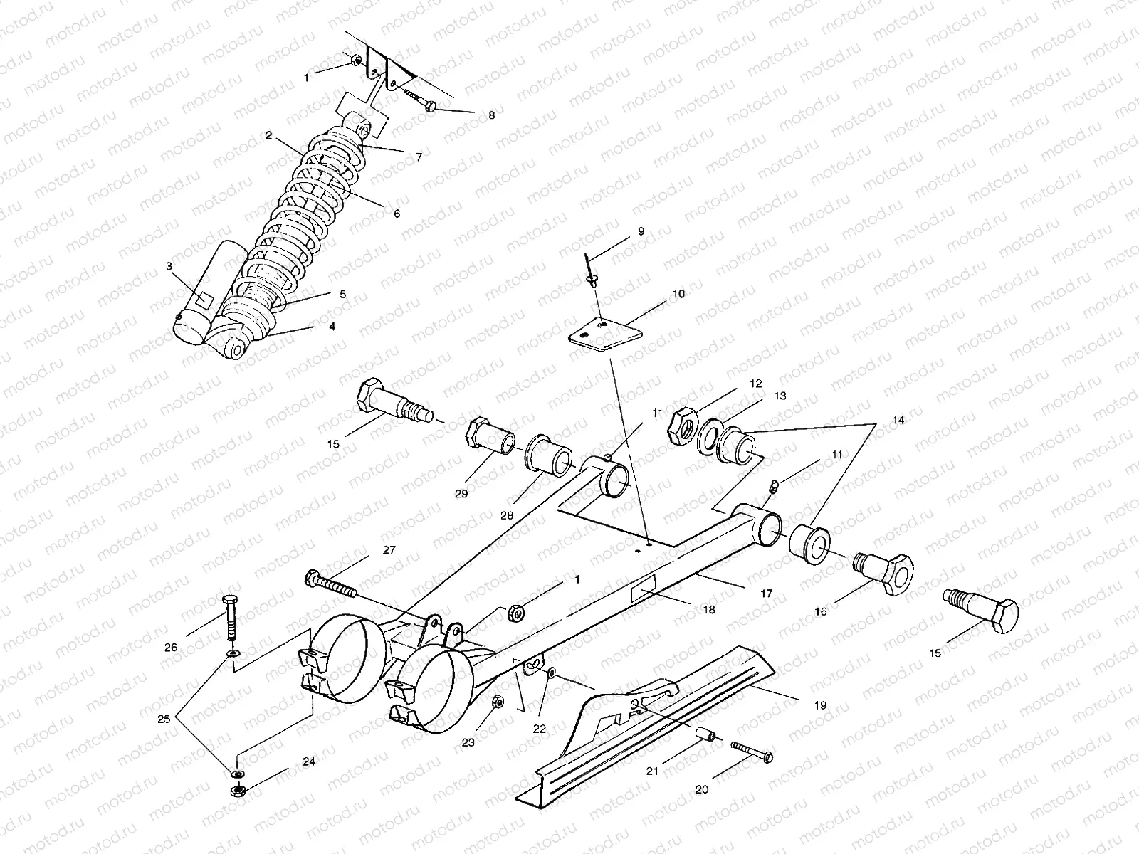 SWING ARM/SHOCK MOUNTING - A99BG38CB (4952505250c007) | SWING ARM/SHOCK MOUNTING - A99BG38CB (4952505250c007)