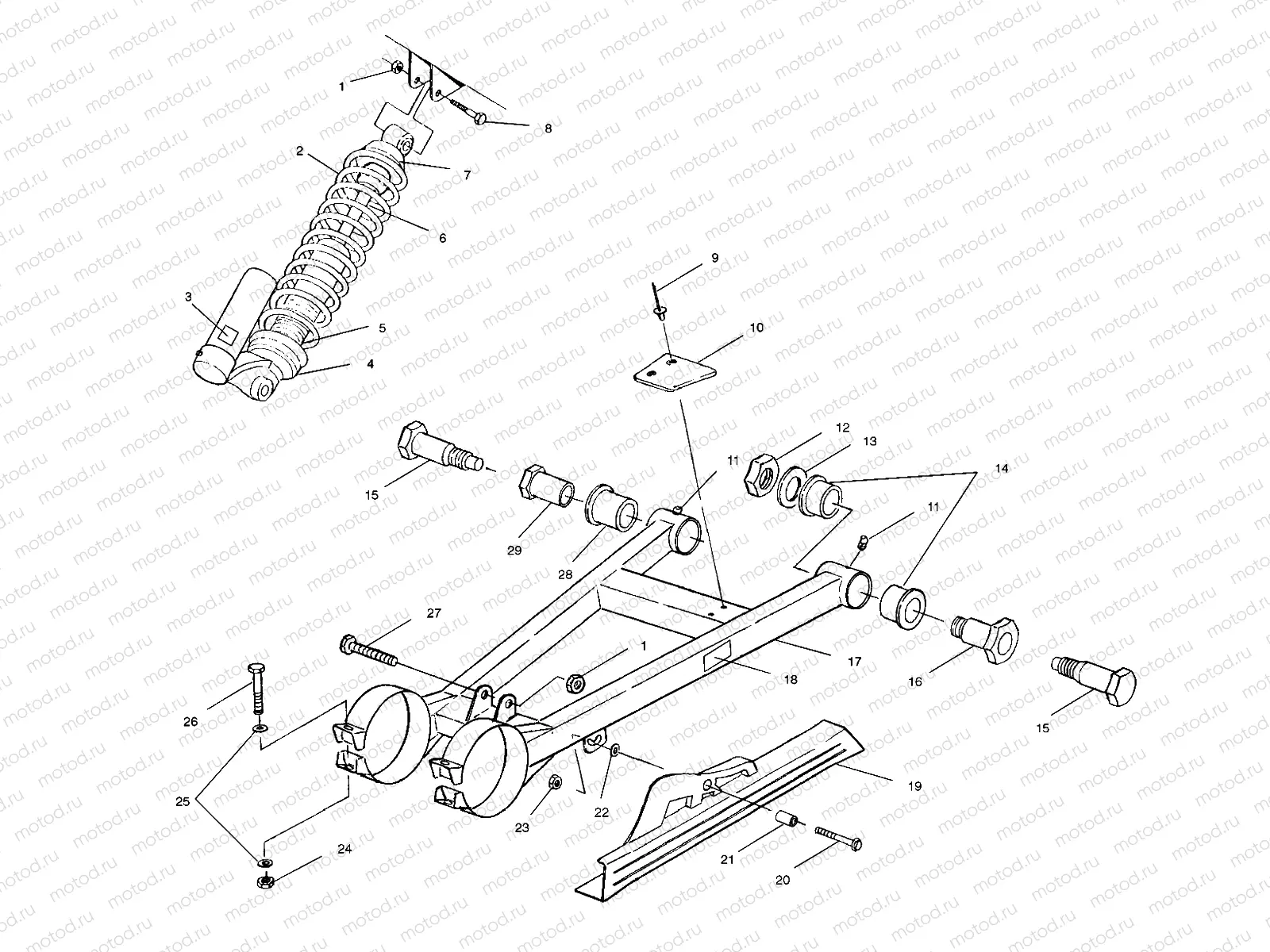 SWING ARM/SHOCK MOUNTING - A99BG50AA (4949714971c009) | SWING ARM/SHOCK MOUNTING - A99BG50AA (4949714971c009)