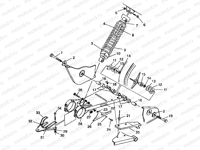SWING ARM/SHOCK MOUNTING - A99CA28CA (4949444944b011) | SWING ARM/SHOCK MOUNTING - A99CA28CA (4949444944b011)