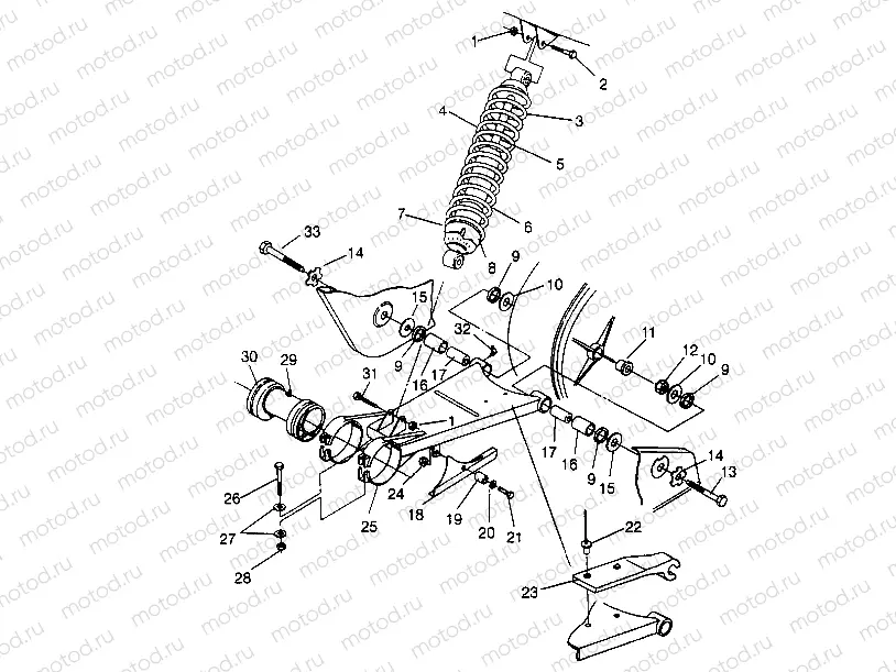 SWING ARM/SHOCK MOUNTING Trail Blazer W947221 (4926832683B008) | SWING ARM/SHOCK MOUNTING Trail Blazer W947221 (4926832683B008)