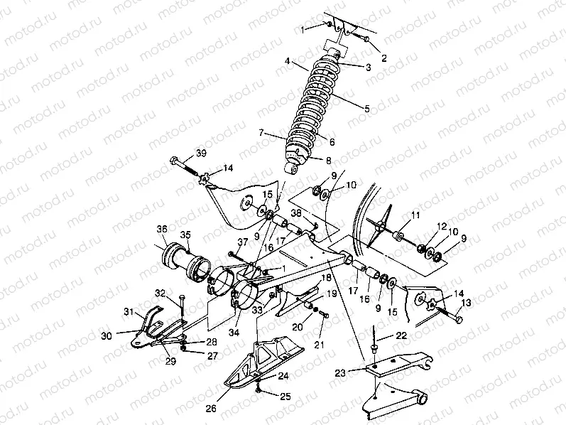 SWING ARM/SHOCK MOUNTING Trail Boss W948527 (4926822682B008) | SWING ARM/SHOCK MOUNTING Trail Boss W948527 (4926822682B008)