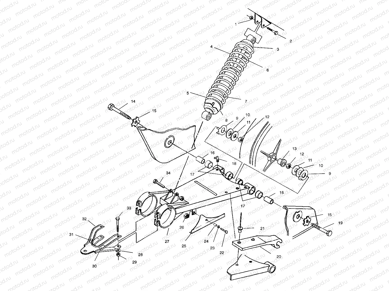 SWING ARM/SHOCK MOUNTING - W958144 (4926862686b014) | SWING ARM/SHOCK MOUNTING - W958144 (4926862686b014)