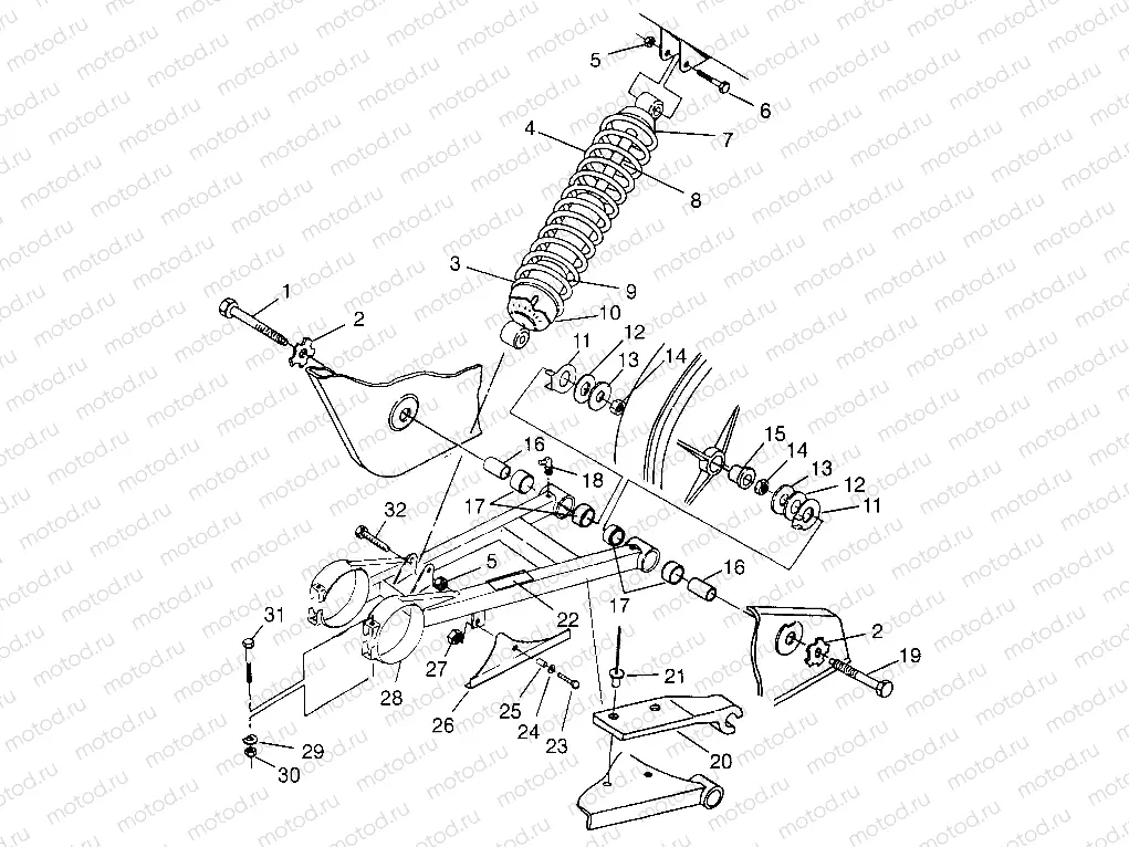 SWING ARM/SHOCK MOUNTING - W968540 (4935863586B013) | SWING ARM/SHOCK MOUNTING - W968540 (4935863586B013)