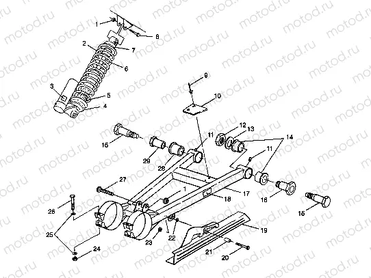 SWING ARM/SHOCK MOUNTING - W98BC50A (4944994499c009) | SWING ARM/SHOCK MOUNTING - W98BC50A (4944994499c009)