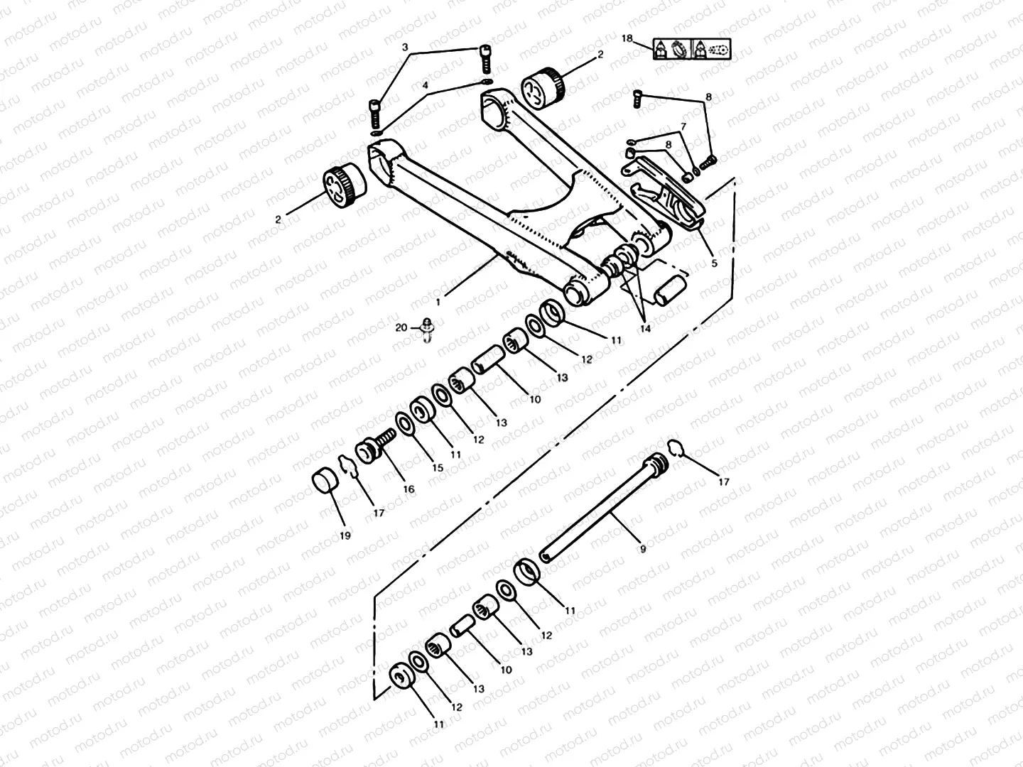 Swinging Arm 900cc Model