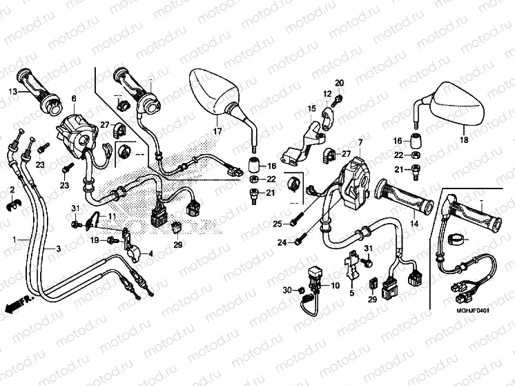 SWITCH / CABLE / MIRROR