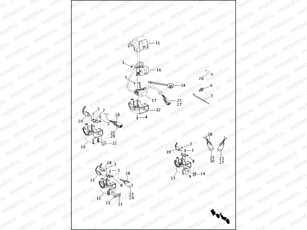 SWITCHES, HANDLEBAR, LEFT