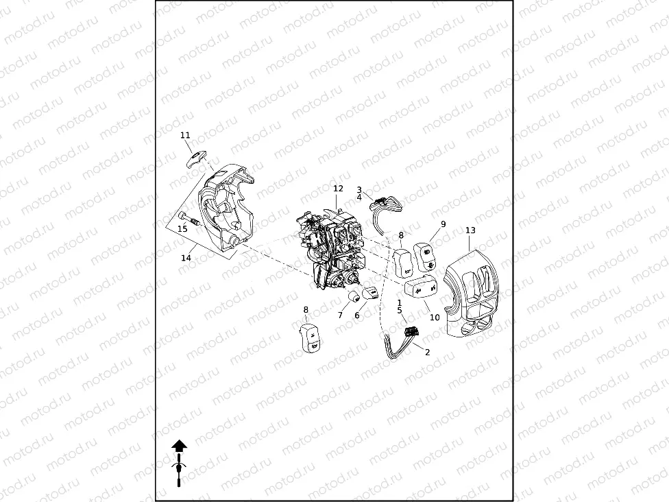 SWITCHES, HANDLEBAR, LEFT - EXCEPT FLHRXS (2 OF 2)