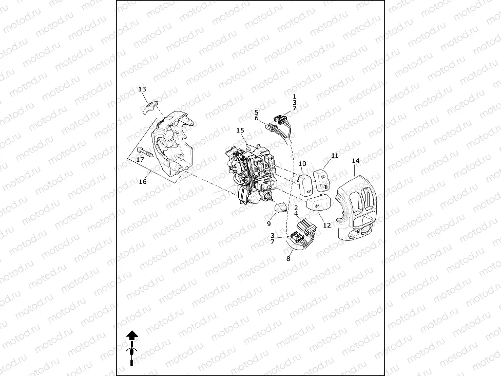 SWITCHES, HANDLEBAR, LEFT - FLHRXS