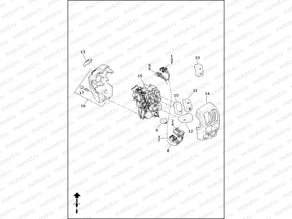 SWITCHES, HANDLEBAR, LEFT - FLHRXS